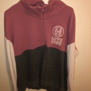 Pink quarter zip